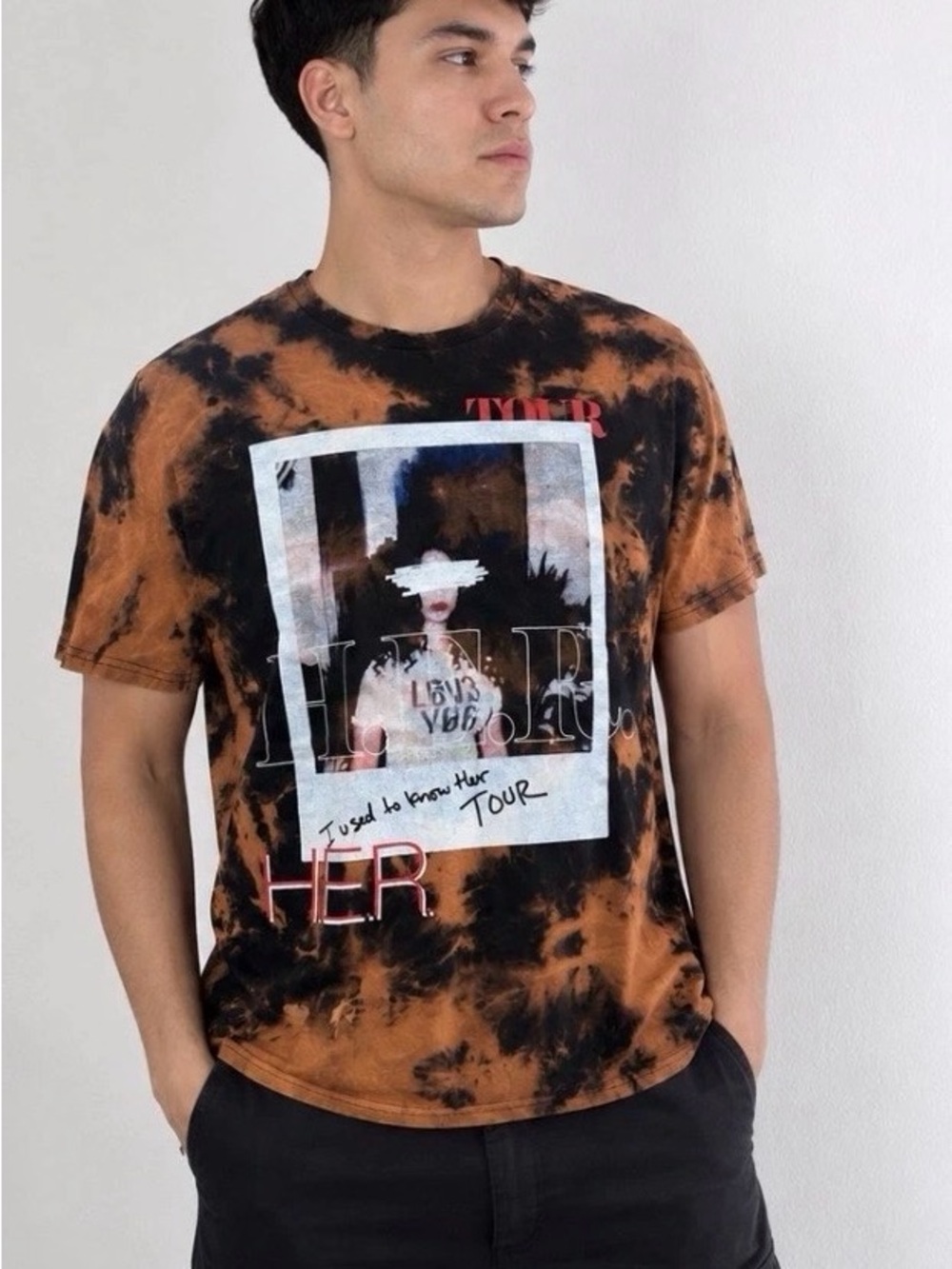 H.E.R. I Used To Know Her Tour Tie Dye Graphic Tee Medium